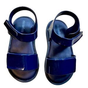 EUC Mini Melissa Girls Toddler Navy Blue Sandal - Size 9